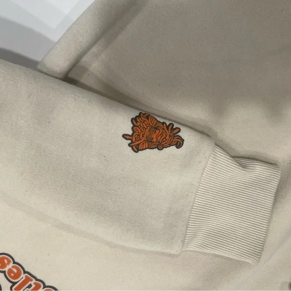 Crooks & Castles Cream Logo Crewneck Sweatshirt (S) Streetwear Graphic Pullover - Picture 4 of 6